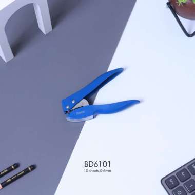 Bantex Pembolong Kertas 1 Lubang / Punch / Perforator Kapasitas 10 Lembar # BD6101 ( PCS ) Blue