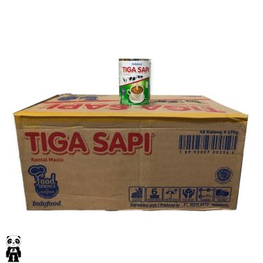Tiga Sapi Susu Kental Manis Karton isi 48 Kaleng @490g