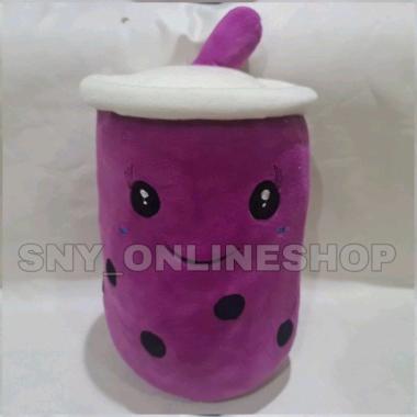 Boneka Boba / Minuman Boba / Bantal Boba 42cm XL Ungu