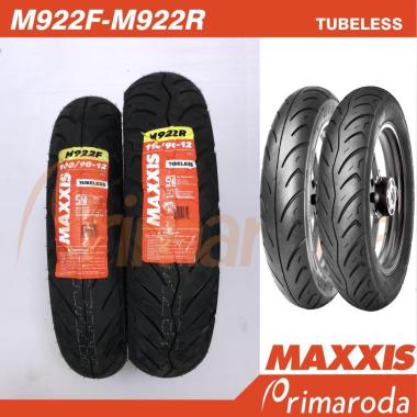 Sepasang Ban Tubeless 100/90-12 dan 110/90-12 Maxxis M922