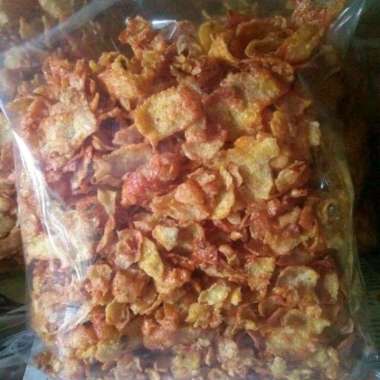 [KILOAN] Emping Jagung Gepeng Pedas Manis - 1KG / Jagung Geprek / Corn Flake Balado