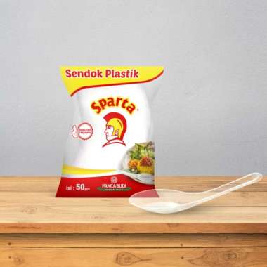 Sendok Plastik Sparta Isi 50 Pcs / Sendok Bebek Bening