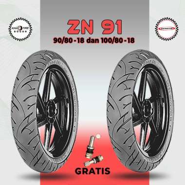 Paket Ban Motor Moge ZENEOS ZN91 90/80 dan 100/80 Ring 18 Tubeless