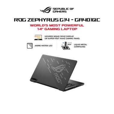 ASUS Zephyrus G14 GA401QC-R735A6G-O11 - Eclipse Gray