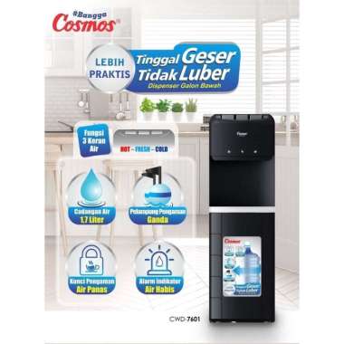 COSMOS Dispenser Galon Bawah 3 Kran CWD 7601
