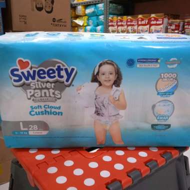 SWEETY SILVER PANTS L 28