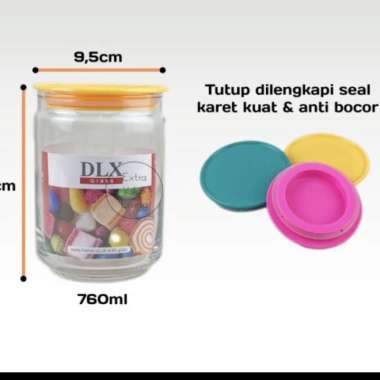 Toples kue kaca kyoto A DLX Glass 760 ml instan