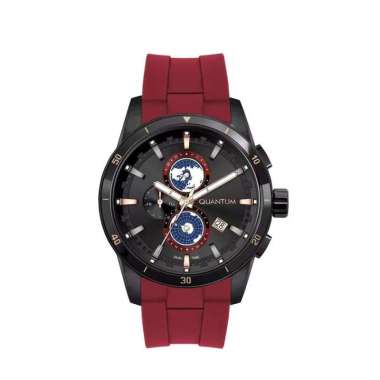 Jam Tangan Pria QUANTUM ADG991 Original-Rubber Merah