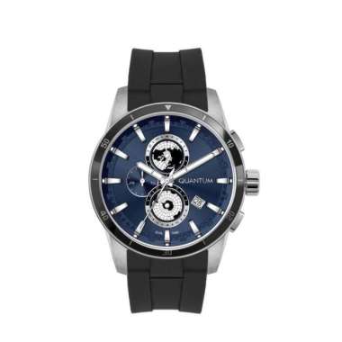 Jam Tangan Pria QUANTUM ADG991 Original-Rubber silver