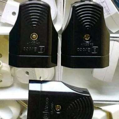 Broco Steker Gepeng Hitam Male & Female Contra Jek Colokan Listrik - Male Gepeng Contra Gepeng