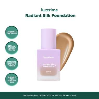 LUXCRIME Radiant Silk Foundation SPF 50 PA+++ Original - Luxcrime Sunscreen Foundation N01