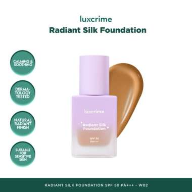 LUXCRIME Radiant Silk Foundation SPF 50 PA+++ Original - Luxcrime Sunscreen Foundation W02