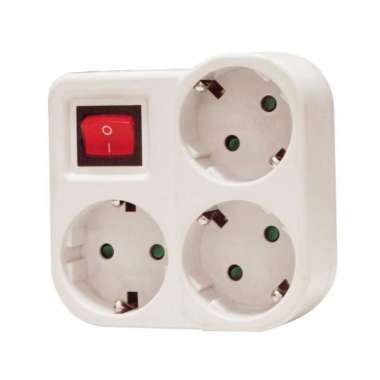 uticon stop kontak arde 3in1teker cabang 3 switched multi socket