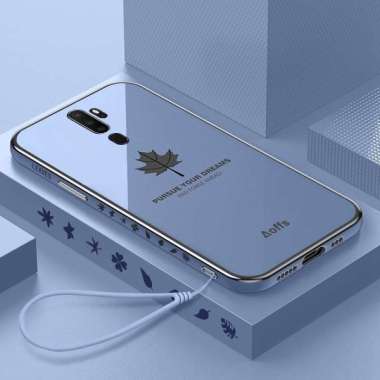 Promo Case Maple Oppo A5 / A9 Softcase Plating Terbaru Oppo A9 Biru