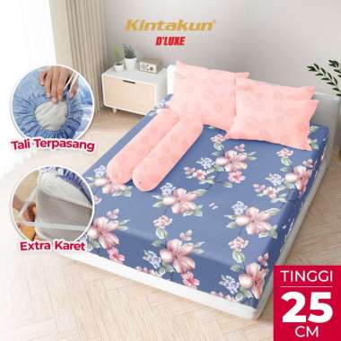 Kintakun DLUXE Sprei Set Fitted Tinggi 25cm ANINDYA 160x200 / 180x200 / 200x200 Seprai Queen King Ae