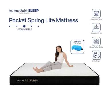 Homedoki Upgrade Lite / Kasur Spring Bed / Matras Kasur / Tebal 20cm / Spring Bed 160x200 Upgrade*120×200