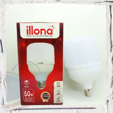 Lampu Bohlam ILLONA LED Kapsul Garansi 1 Tahun 50 Watt