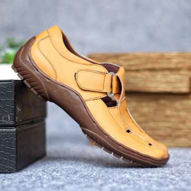 GRANDABLE DRAKEN Sepatu Formal Casual Kerja Kantor Keren Kasual Kulit Asli Pria Cowok / Cowo Kekinia