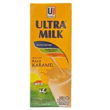 Ultra Milk Susu UHT Rasa Karamel 200 ml