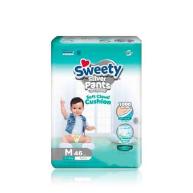 Sweety Silver Pants Celana S36 M46 L40 XL32 Popok Celana diapers pampers Sw Silver L40