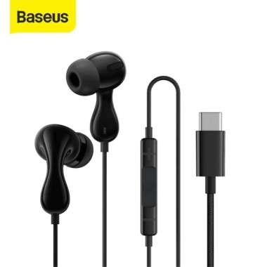 BASEUS ENCOK HZ20 BASEUS CZ20 HEADSET HANDSFREE ENCOK TYPE-C JACK 3.5MM WIRED EARPHONE MIC TYPE-C Hi
