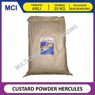 (KHUSUS GOSEND/INSTANT) HERCULES TEPUNG CUSTARD POWDER - 1 BAG 25 KG / TEPUNG CUSTARD BUBUK