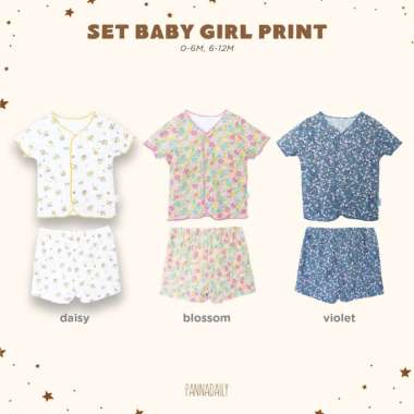 BOHOPANNA - PANNADAILY - PANNA DAILY - BABY & BAYI - SET BABY GIRL - Setelan Anak 0-6M DAISY