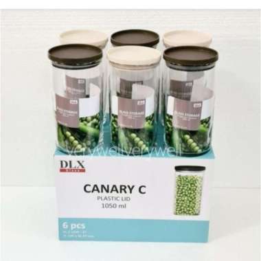 Toples Beling Kaca Tutup Canary C Toples Kue Biskuit Makanan Snack DLX