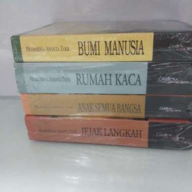 Original Paket 4 Buku Pramoedya Ananta Toer Bumi Manusia Rumah Kaca
