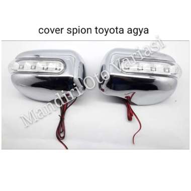 TOYOTA AGYA/AYLA GARNISH LIS COVER SPION MIRROR COVER DENGAN LAMPU Terbaik
