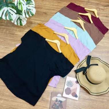 Baju Atasan Wanita Blouse Wanita Rayon Inner Polos - lime hijau botol