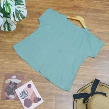 Baju Atasan Wanita Blouse Wanita Rayon Inner Polos - lime hijau mint