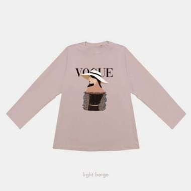 Bigissimo - Vogue T-Shirt | Atasan Wanita Crewneck Kaos Tee Big Size Jumbo Wanita 3X (Setara 5XL) LI