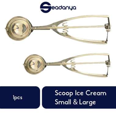 Scoop Ice Cream 2 Ukuran Small/Large 1pcs - Sendok Es Krim Stainless Steel/Sekop/Sekop/Scop/Skup Lar