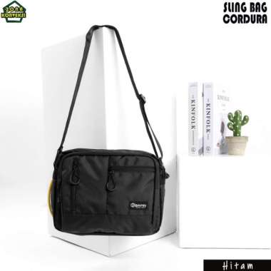 SLINGBAG TAS SELEMPANG PRIA WANITA MODERN | TAS SELEMPANG KERJA/KANTOR - HITAM, All Size All Size HI