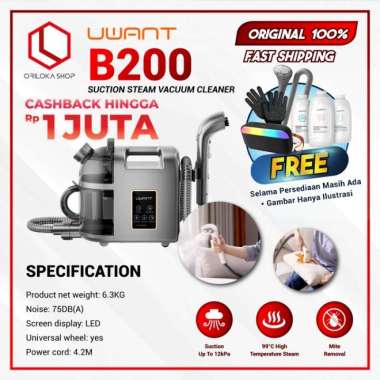 Uwant B200 Steam Garment Suction Vacuum Cleaner - Setrika Uap Multicolor