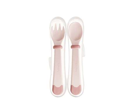 Simba It's Yummy Spoon & Fork Set with Case PW348 | Sendok Makan Bayi BLUSH