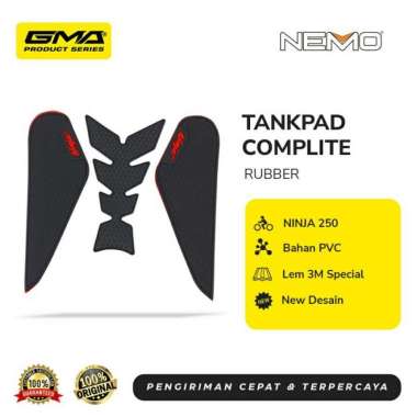NEMO Tankpad Komplite Rubber / Karet Side / Samping Tengah Ninja 250