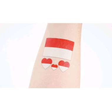 Tatoo Bendera Merah Putih Temporary / Tatoo Bendera / Tatoo Pipi / Tatoo 17 Agustus