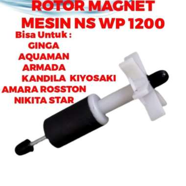 ROTOR MAGNET SPARE PART MESIN NS WP 1200 Kipas Impeller As Pompa Air Celup Kolam Ikan Power Head Fil