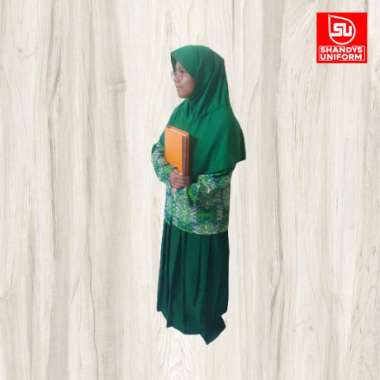 Set Seragam SD Al-Azhar ( Kemeja Batik Lengan Panjang + Rok Rempel Hijau ) 6