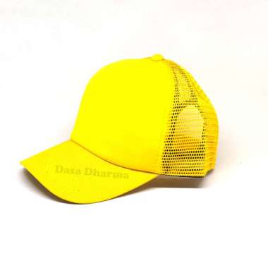 Topi Jaring Pria Polos Kuning Kuning