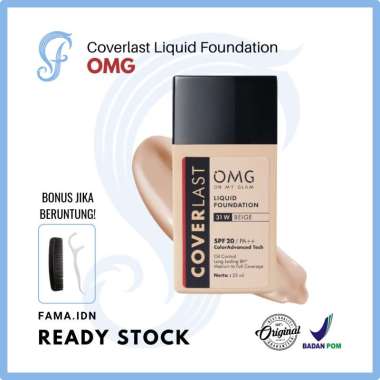 OMG Oh My Glam Coverlast Liquid Foundation 41W SAND