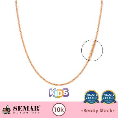 Kalung Emas Anak Rolona Polos Gold 10K Semar Nusantara, Ukuran 0.8 - 1 gr