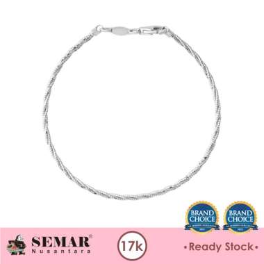 Gelang Emas Choker White Gold 17K Semar Nusantara