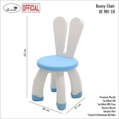 Kursi Anak Labeille Bunny Children KC 901 CH / Kursi Plastik Anak BLUE