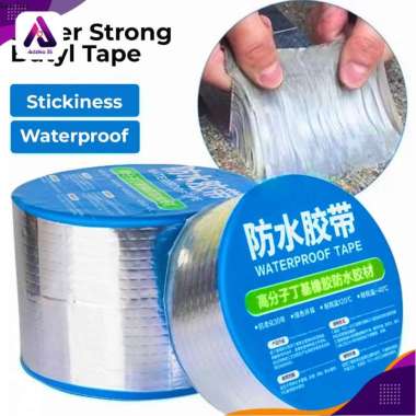 Adzkia35 Aluminium Foil Butyl Rubber Waterproof Tape / Magic Tape / Lakban aluminium Foil Anti Bocor
