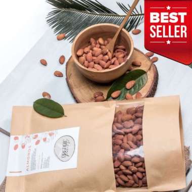 Kacang Almond Mentah 1 Kg / Natural Raw Whole Almond
