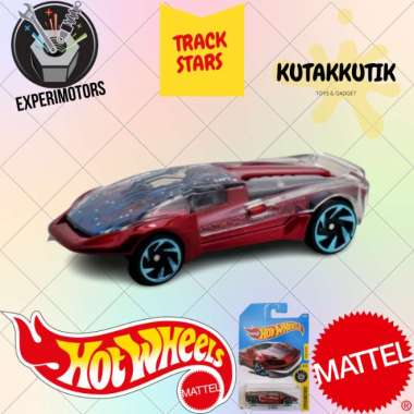 Hot Wheels Mobil Balap El Viento Merah Velg Biru Experimotors