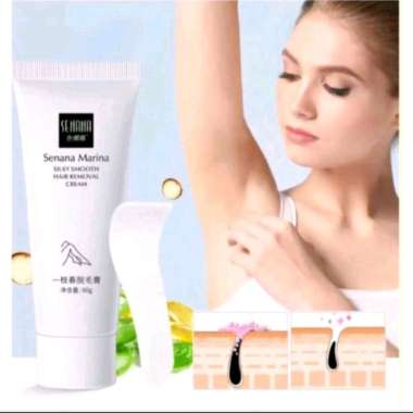 Senana Marina cream krim perontok bulu tangan kaki ketiak permanen